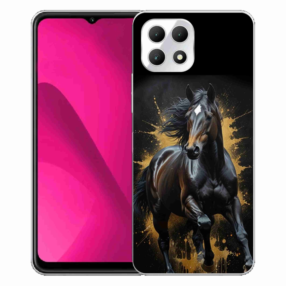 Gél borító mmCase a T phone 2 készülékhez - elegáns fekete ménes