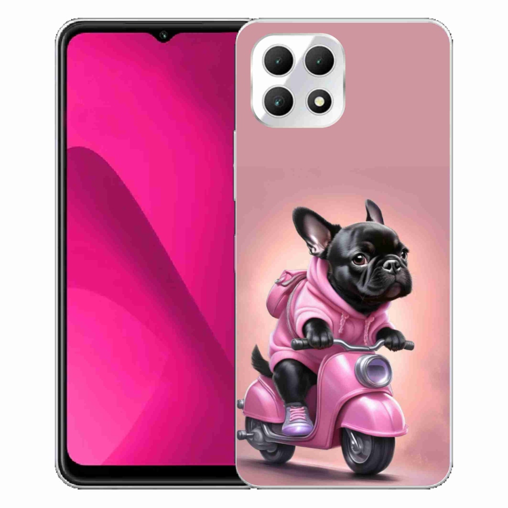 Gél borító mmCase a T phone 2 - Francia bulldog robogón