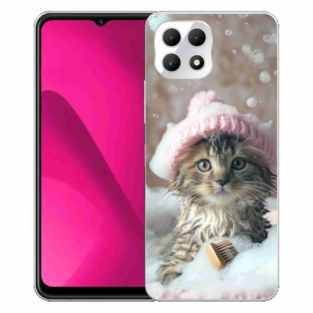 Gél borító mmCase a T phone 2 - cica és a fürdő
