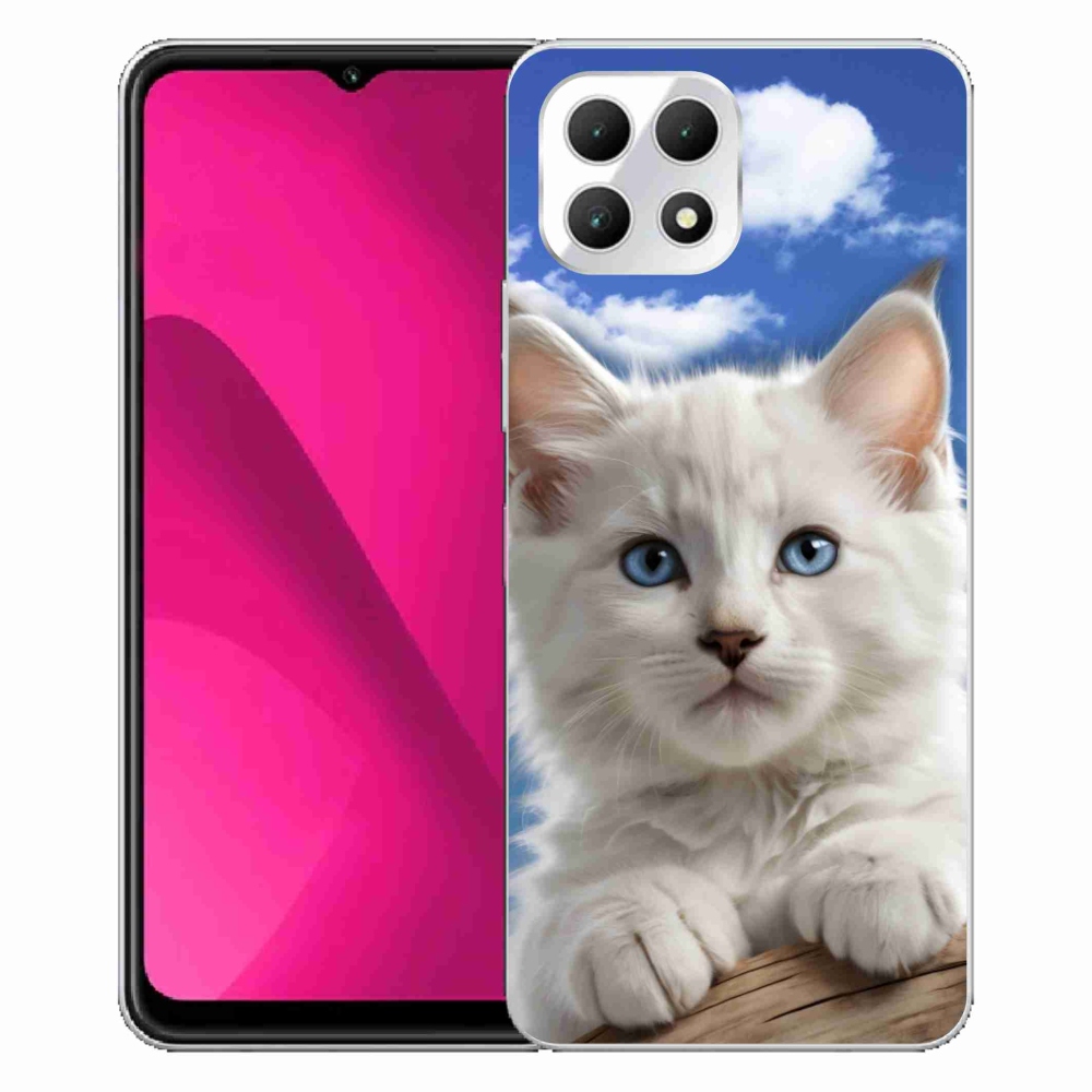 Gél borító mmCase a T phone 2 készülékhez - cica és felhők