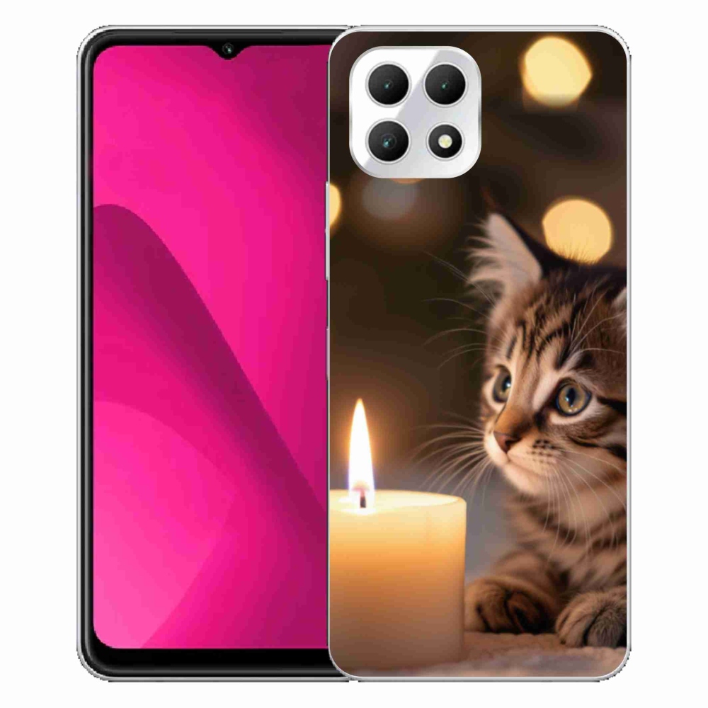 Gél borító mmCase a T phone 2 készülékhez - cica és gyertya