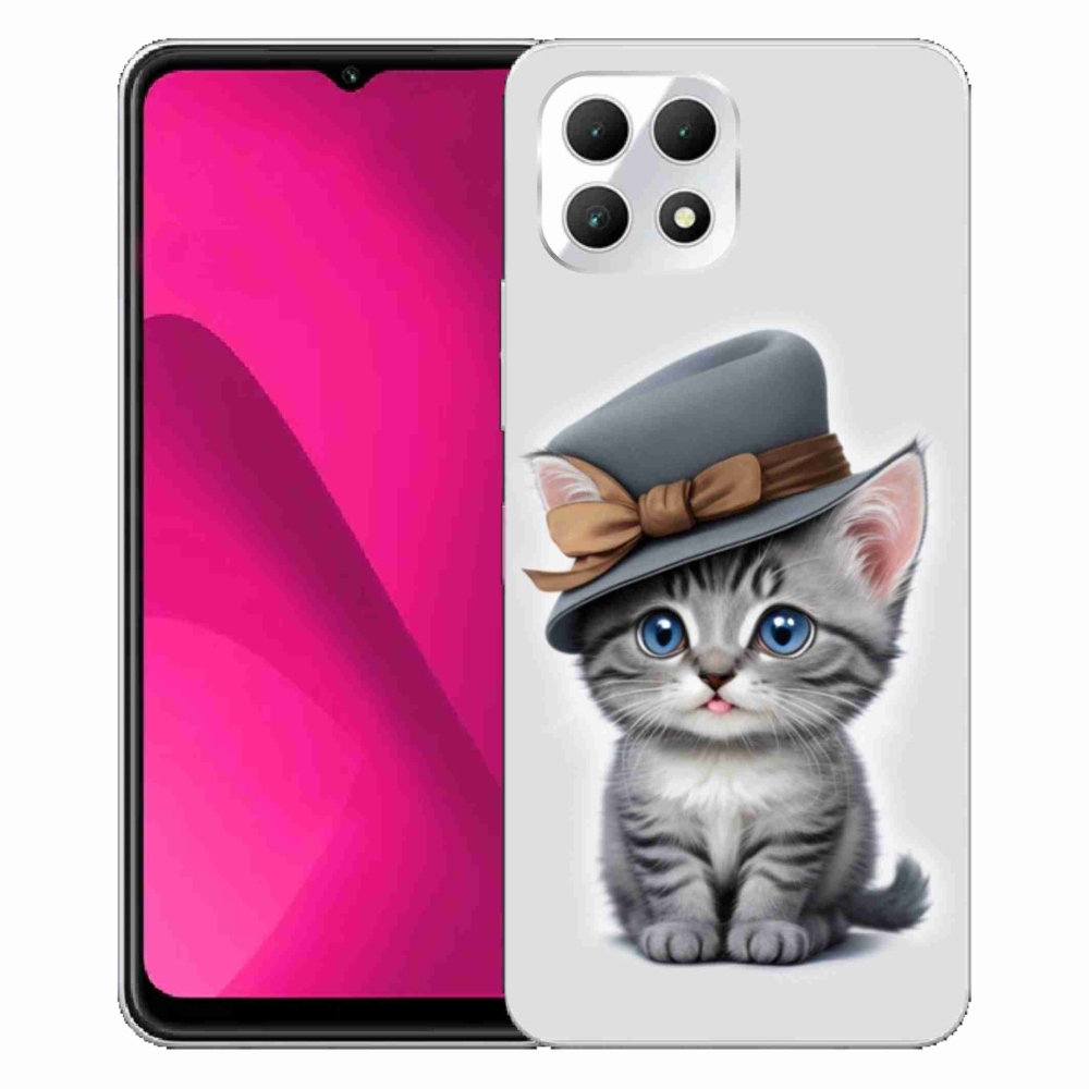 Gél borító mmCase a T phone 2 készülékhez - cica sapkával