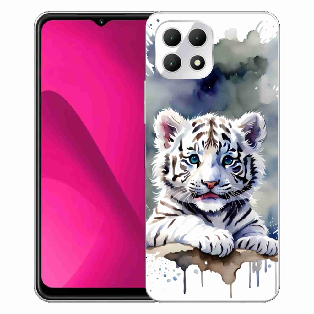 Gél borító mmCase a T phone 2 készülékhez - fehér tigriskölyök