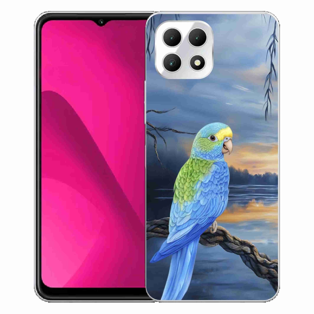 Gél borító mmCase a T phone 2 készülékhez - kék papagáj