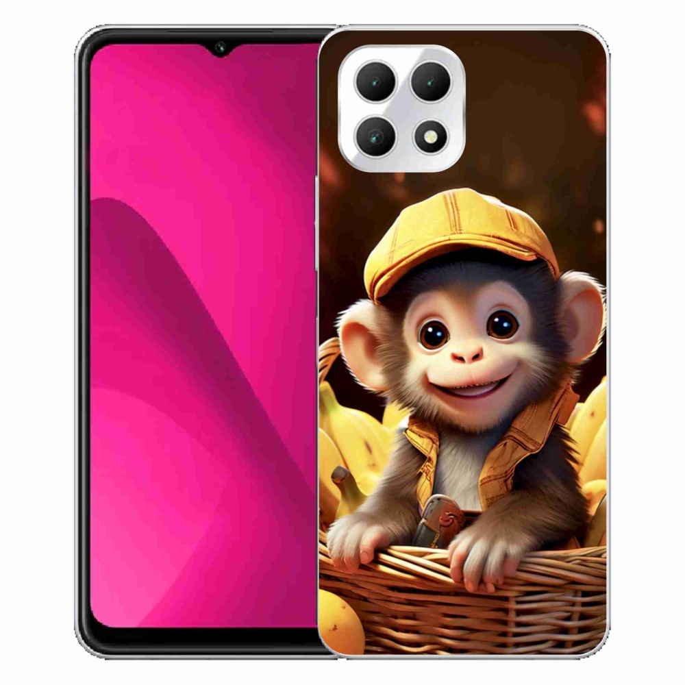 Zselés borítás mmCase a T phone 2 készülékhez - majom a kosárban