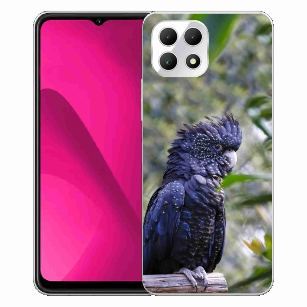 Zselés borítás mmCase a T phone 2 készülékhez - papagáj kakadu fekete