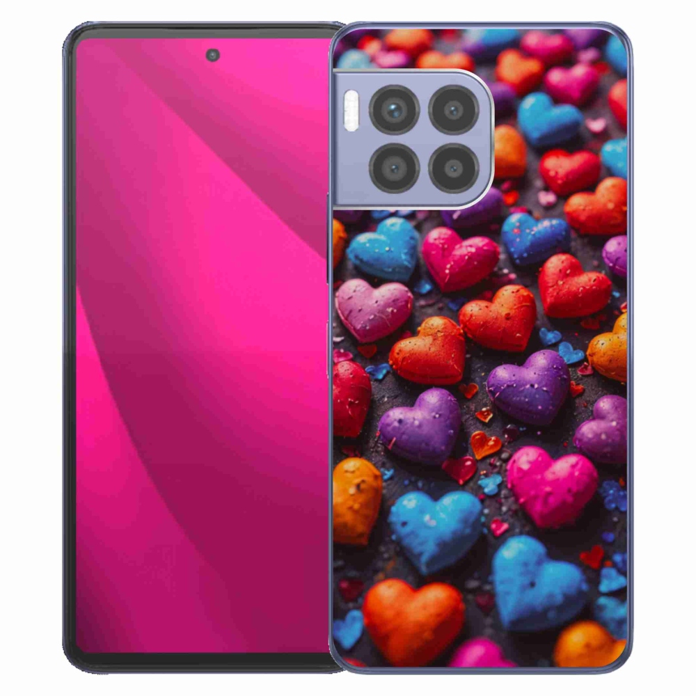 Zselés borító mmCase a T phone 2 Pro készülékhez - színes szív