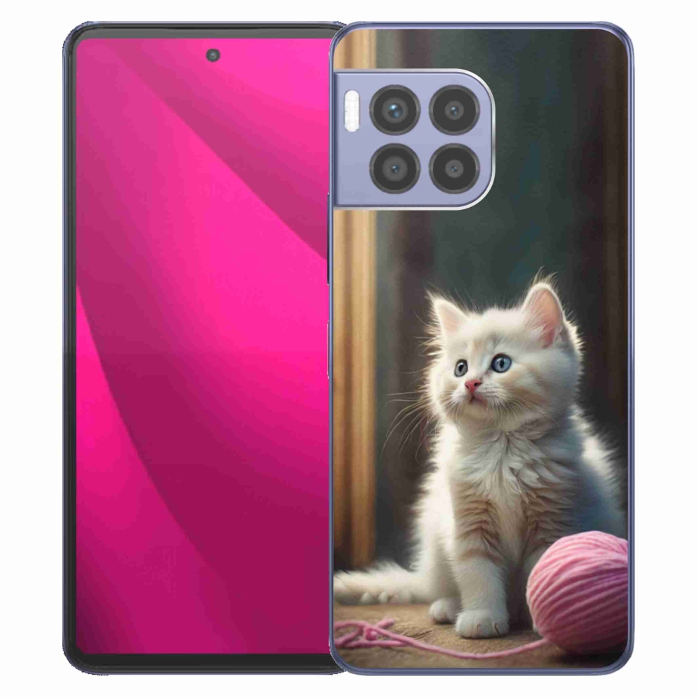 Gél borító mmCase a T phone 2 Pro készülékhez - fehér cica 2