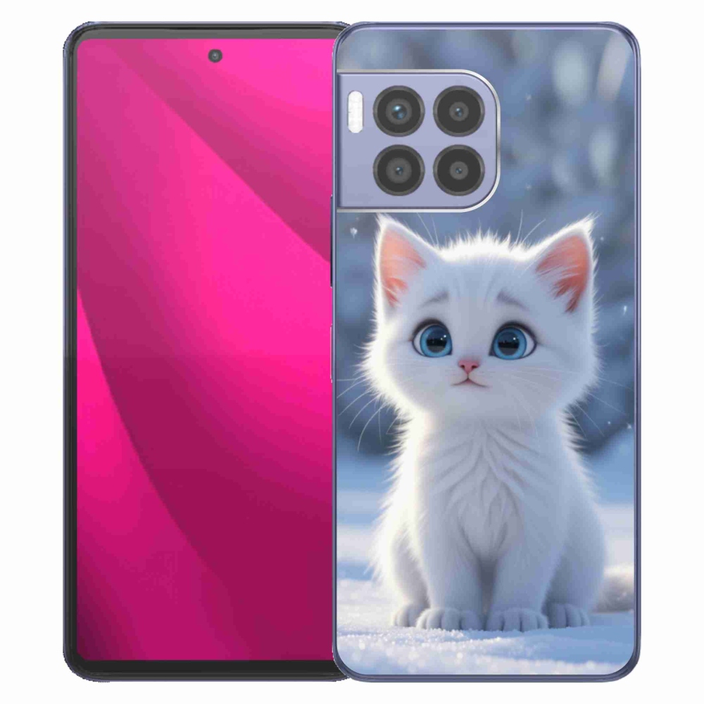Gél borító mmCase a T phone 2 Pro készülékhez - fehér cica 3