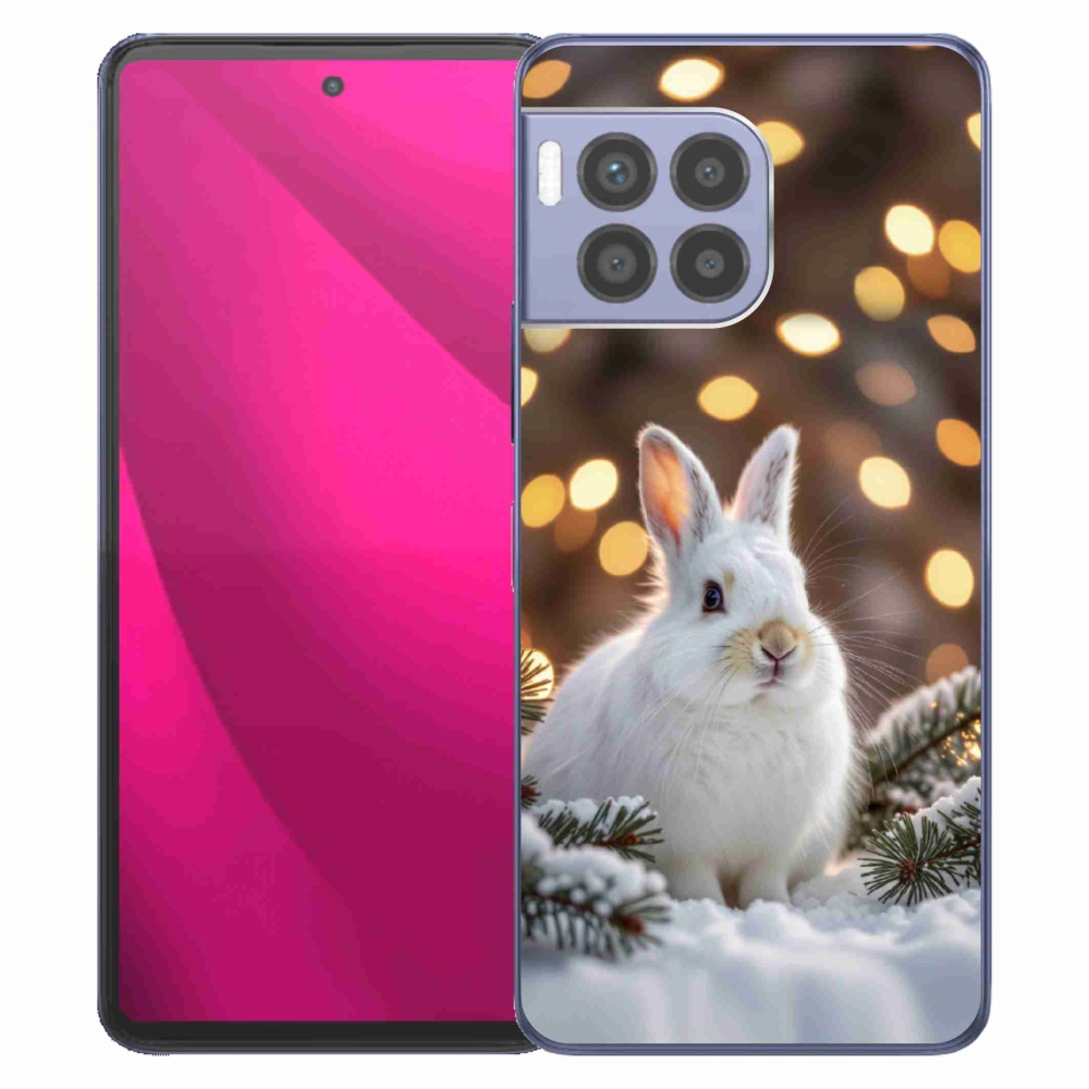 Zselés borítás mmCase a T phone 2 Pro készülékhez - fehér nyúl
