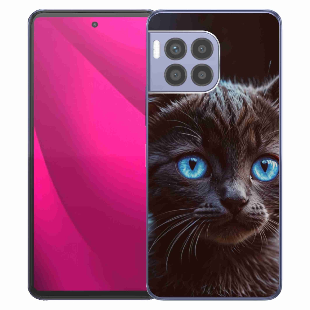 Gél borító mmCase a T phone 2 Pro készülékhez - fekete cica 2