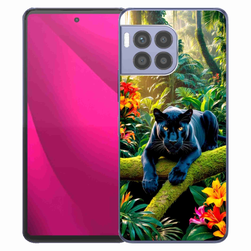 Gél borító mmCase a T phone 2 Pro készülékhez - fekete párduc a dzsungelben