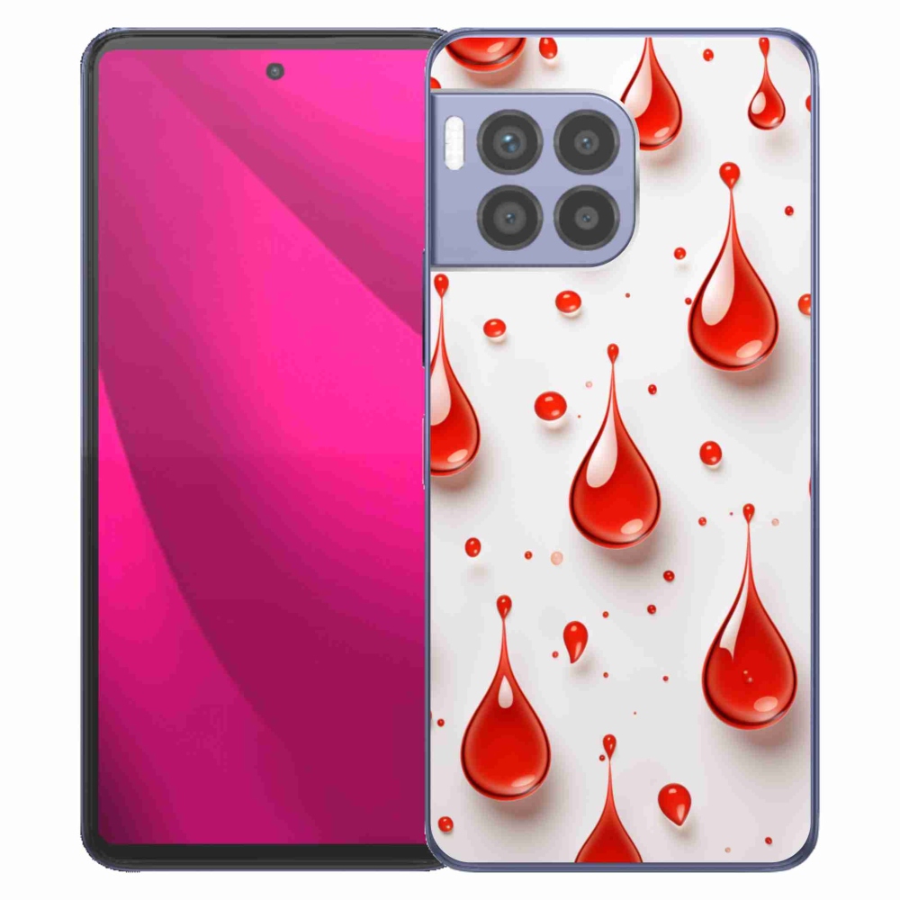 Zselés borítás mmCase a T phone 2 Pro készülékhez - piros cseppek