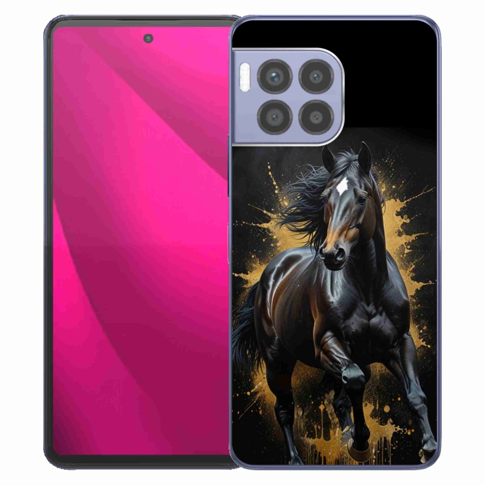 Zselés borítás mmCase a T phone 2 Pro készülékhez - elegáns fekete ménes