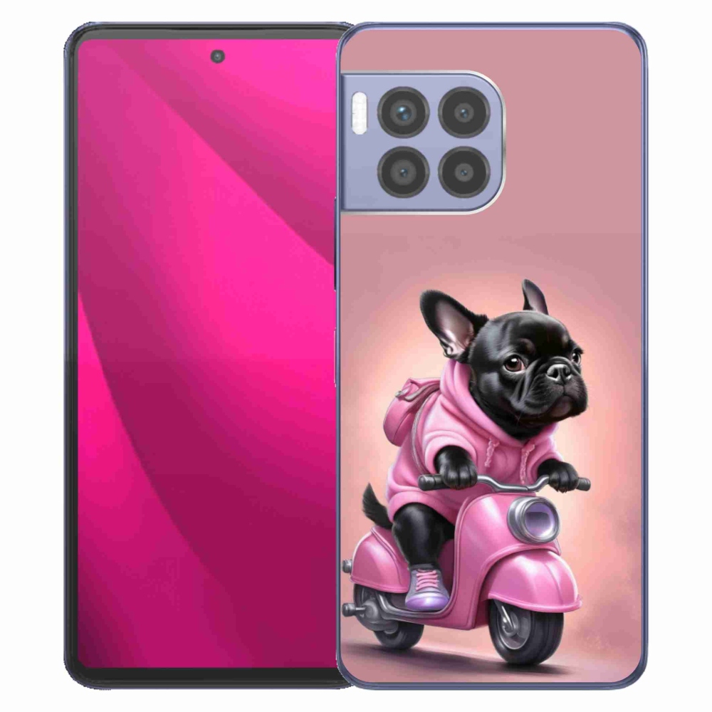Gél borító mmCase a T phone 2 Pro készülékhez - Francia bulldog robogón