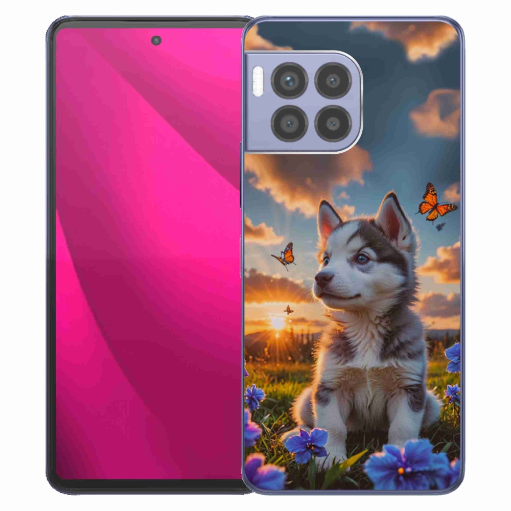 Gél borító mmCase a T phone 2 Pro készülékhez - husky a naplementében