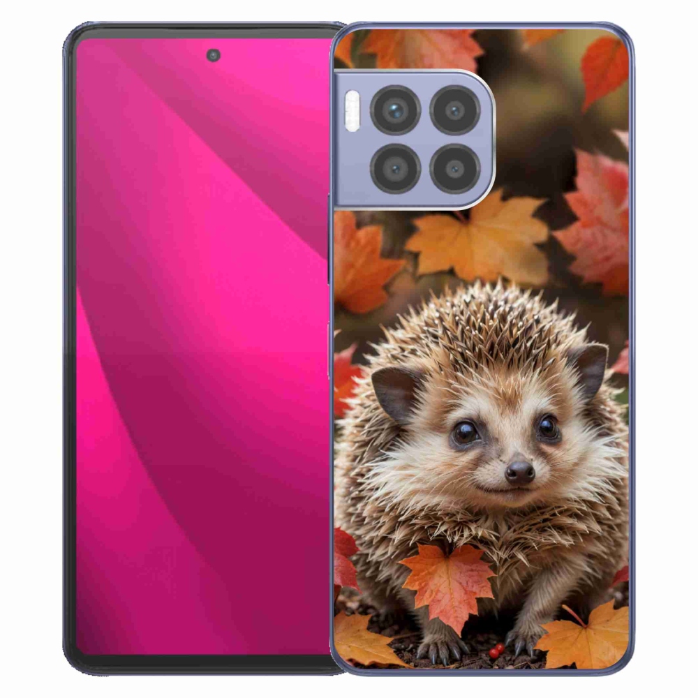 Zselés borító mmCase a T phone 2 Pro készülékhez - sündisznó levelekben