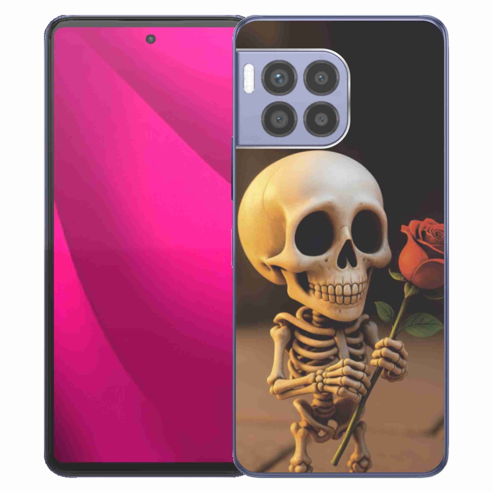Gél borító mmCase a T phone 2 Pro készülékhez - csontváz rózsával