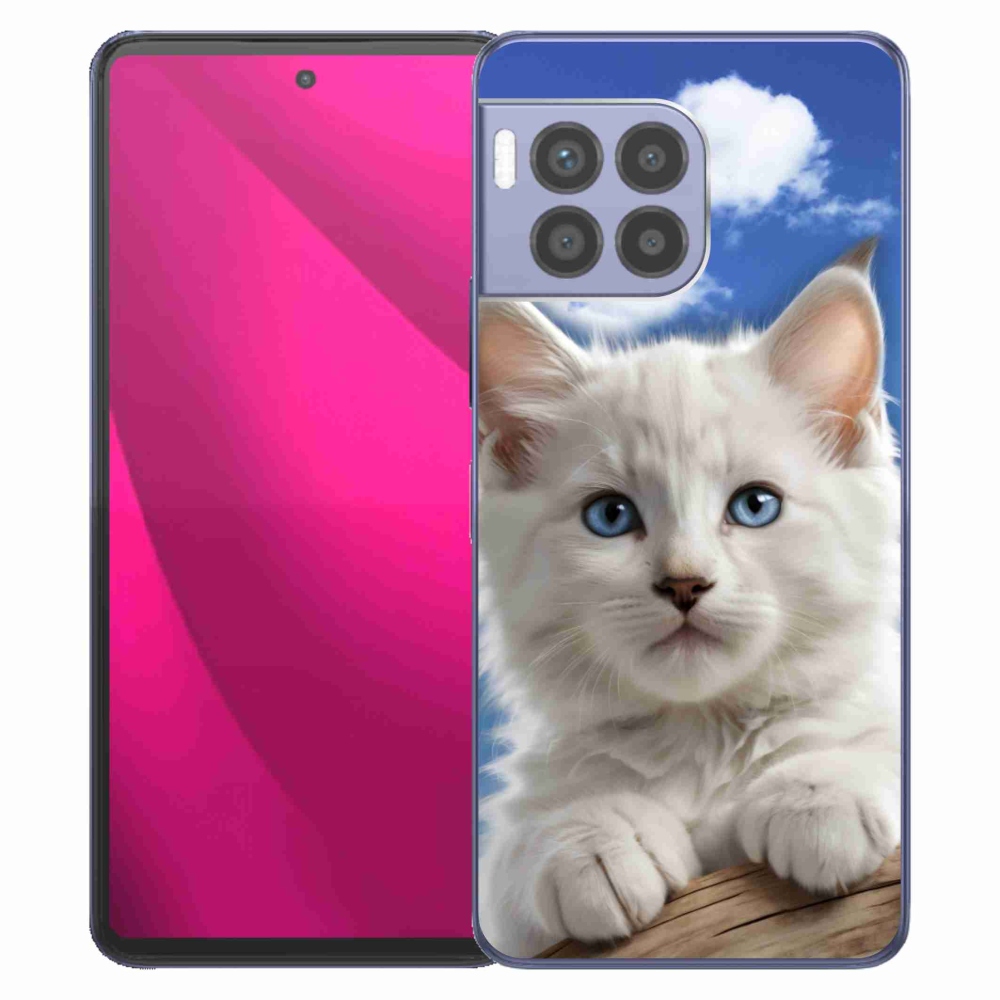 Gél borító mmCase a T phone 2 Pro készülékhez - cica és felhők