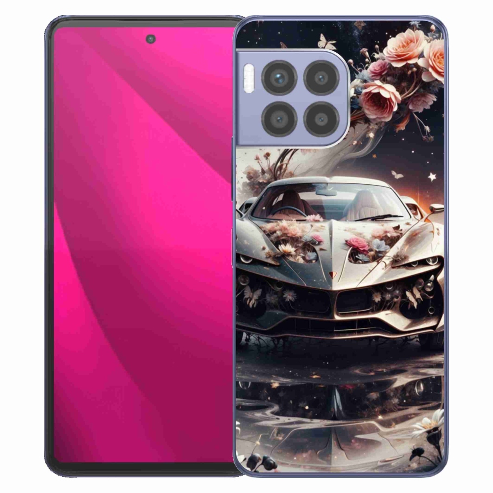Gél borító mmCase a T phone 2 Pro - virágos sportkocsihoz mmCase a T phone 2 Pro számára