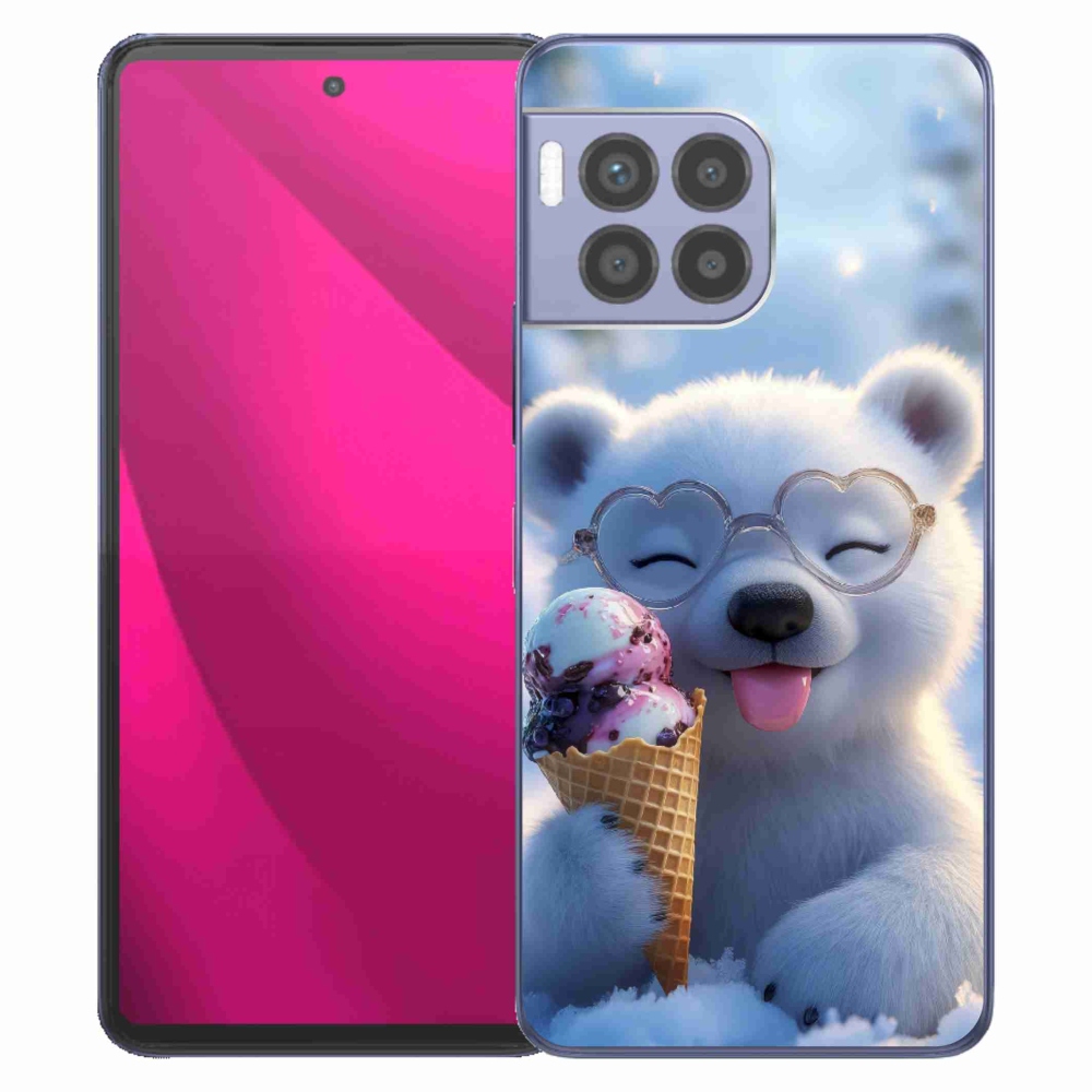 Gél borítás mmCase a T phone 2 Pro készülékhez - mackó fagylalttal