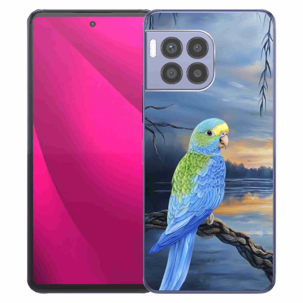 Zselés borítás mmCase a T phone 2 Pro készülékhez - kék papagáj