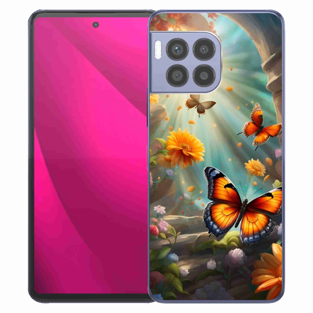 Gél borítás mmCase a T phone 2 Pro készülékhez - pillangókert 2