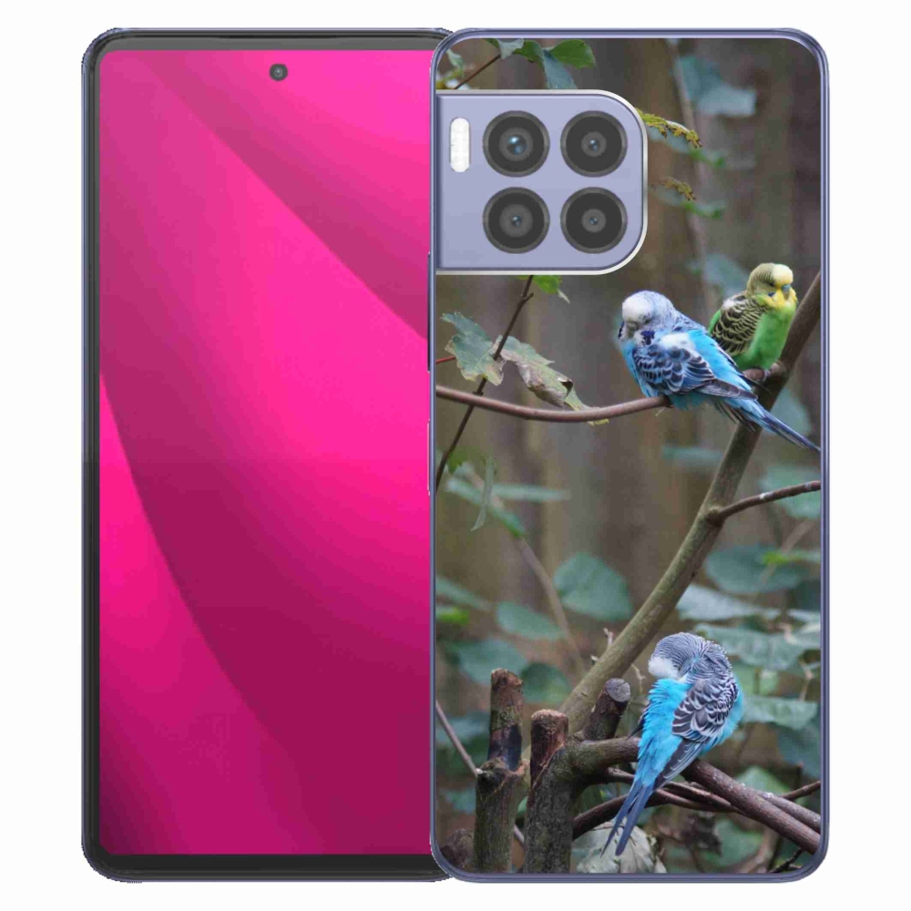 Gél borító mmCase a T phone 2 Pro készülékhez - papagájok az ágon