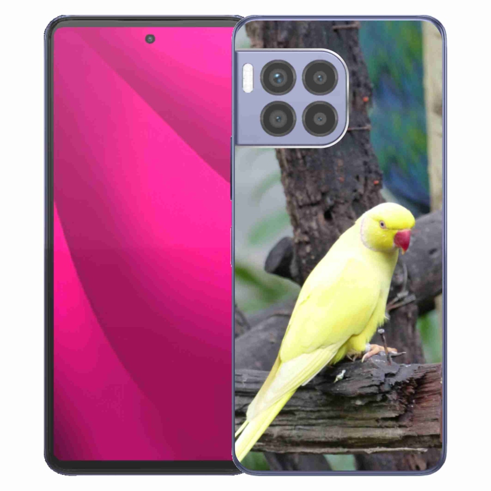 Zselés borítás mmCase a T phone 2 Pro készülékhez - papagáj alexander sárga