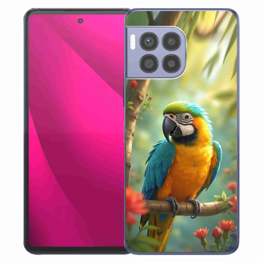Zselés borítás mmCase a T phone 2 Pro készülékhez - papagáj ara kék és sárga