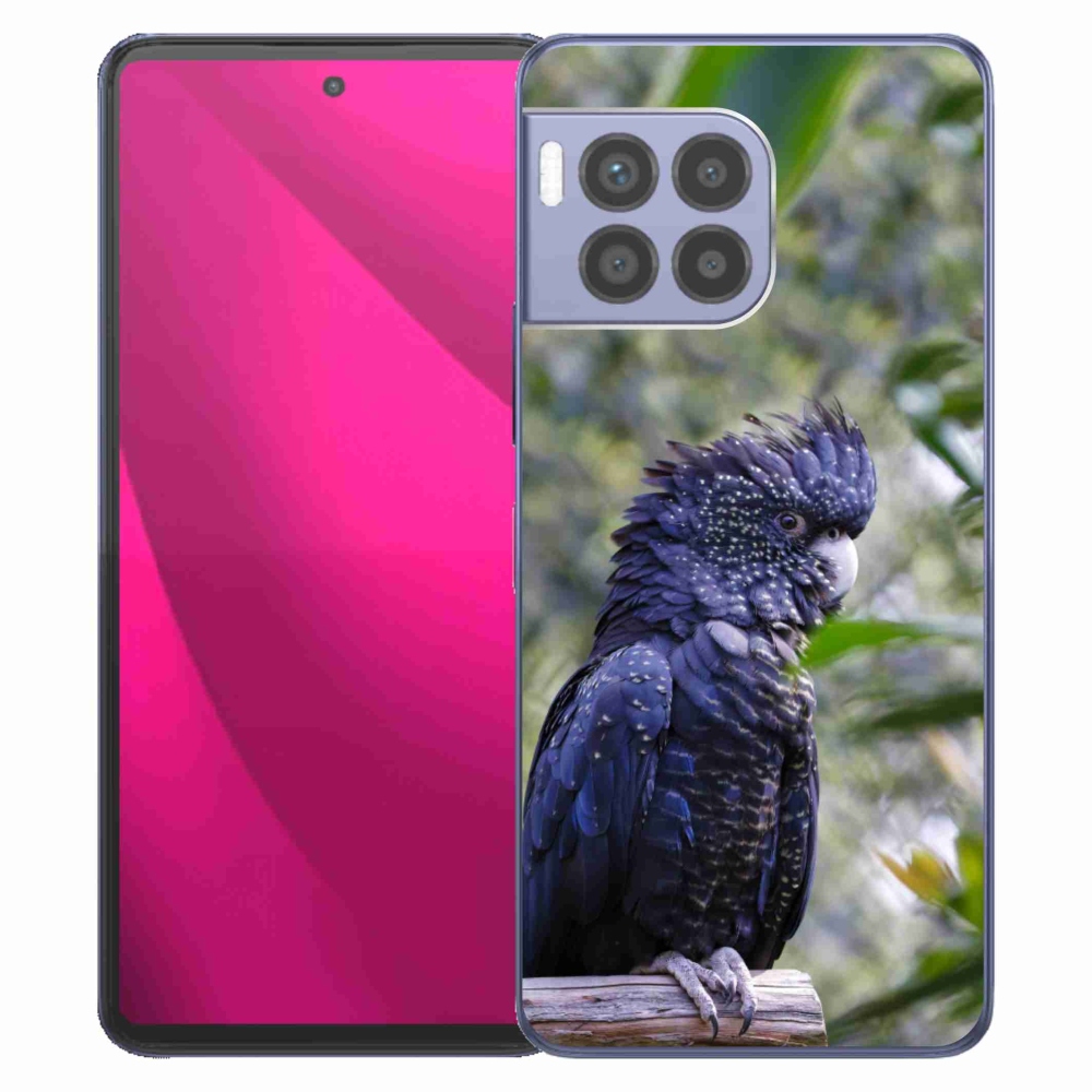 Zselés borítás mmCase a T phone 2 Pro készülékhez - papagáj kakadu fekete