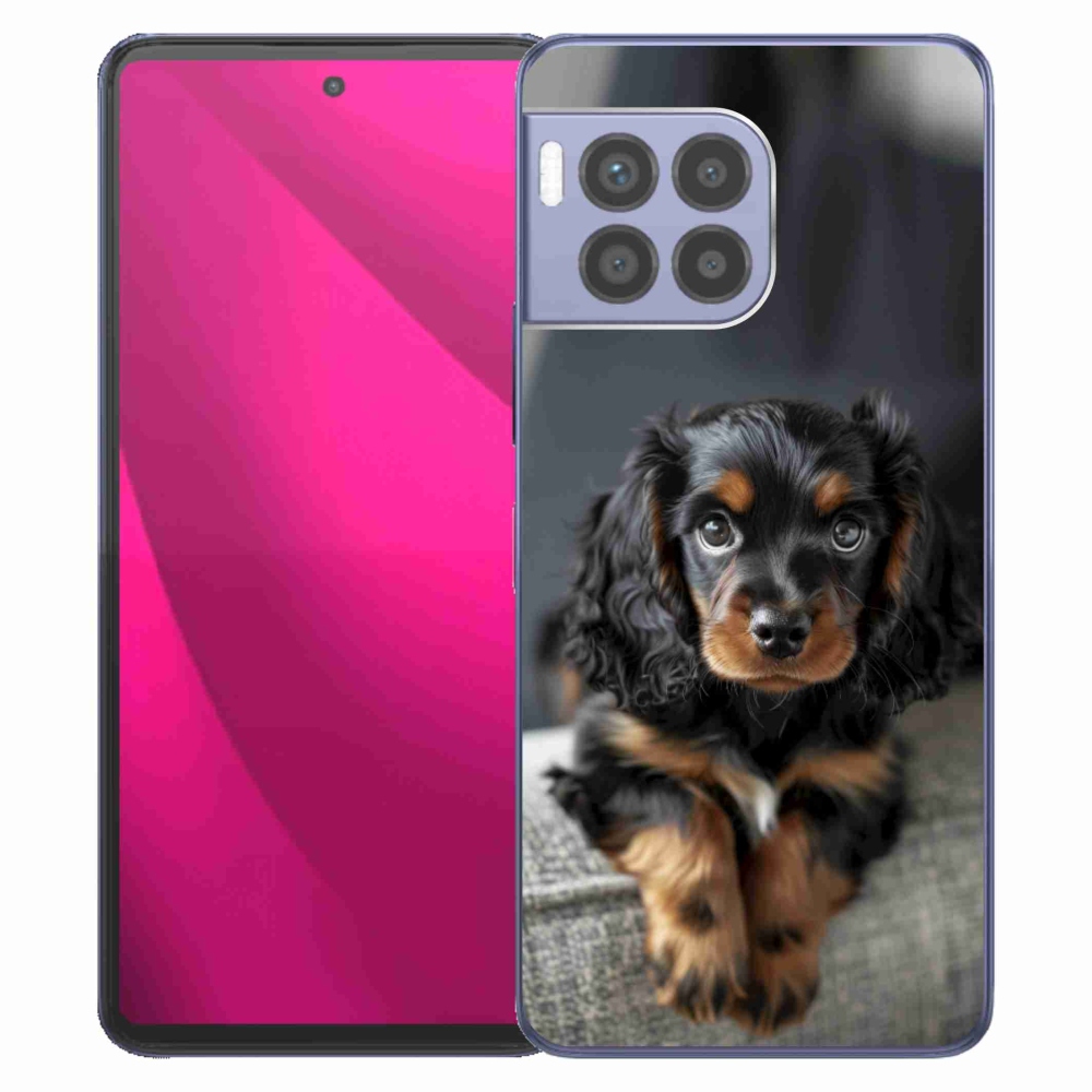 Gél borító mmCase a T phone 2 Pro készülékhez - aranyos hosszú szőrű tacskó