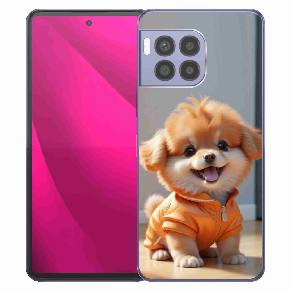Gél borító mmCase a T phone 2 Pro készülékhez - aranyos pomerániai állat melegítőben