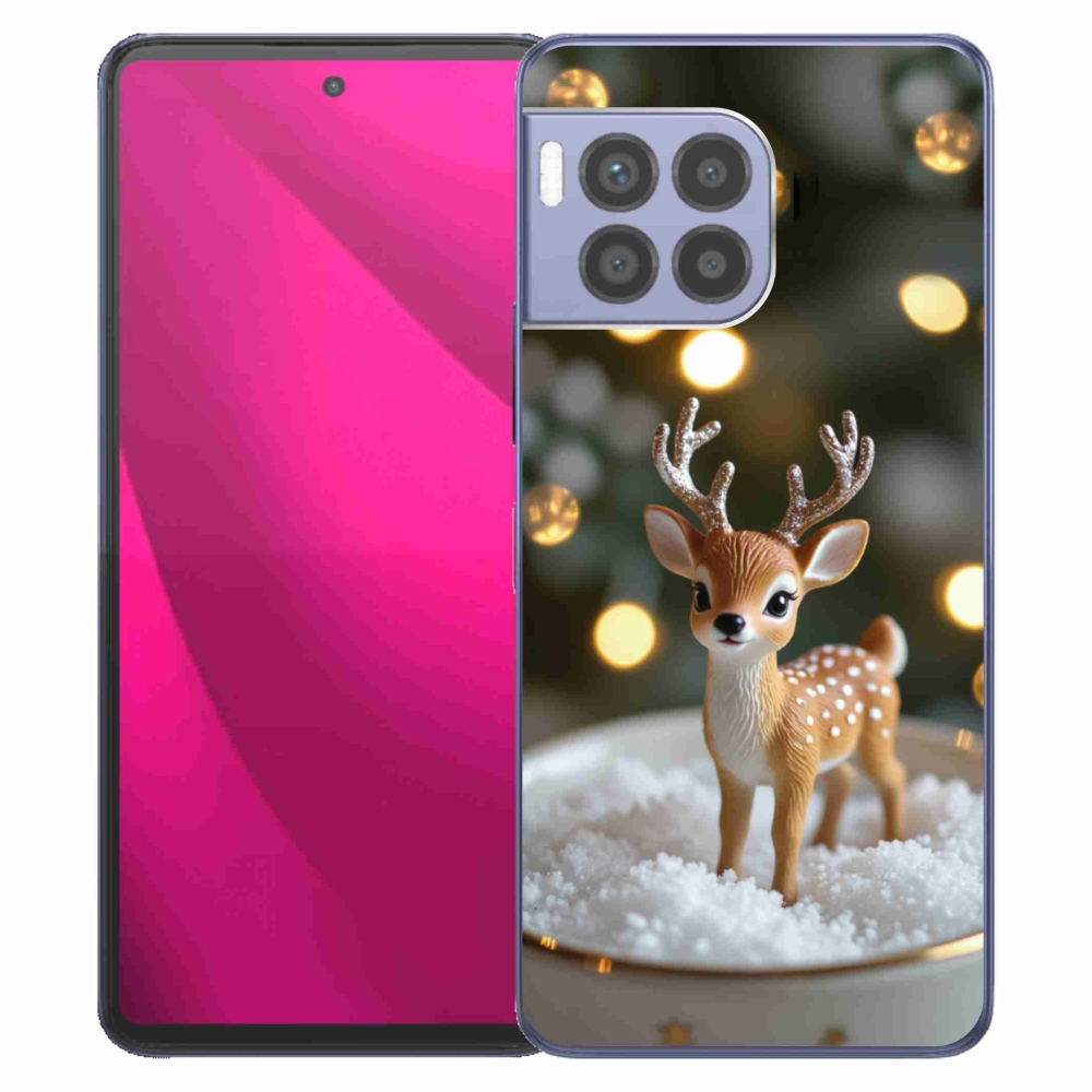 Gél borító mmCase a T phone 2 Pro-hoz - aranyos karácsonyi szarvasok