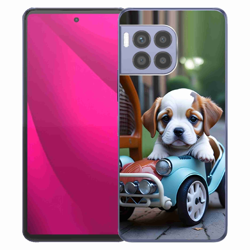 Gél borító mmCase a T phone 2 Pro - kiskutya retro autóban