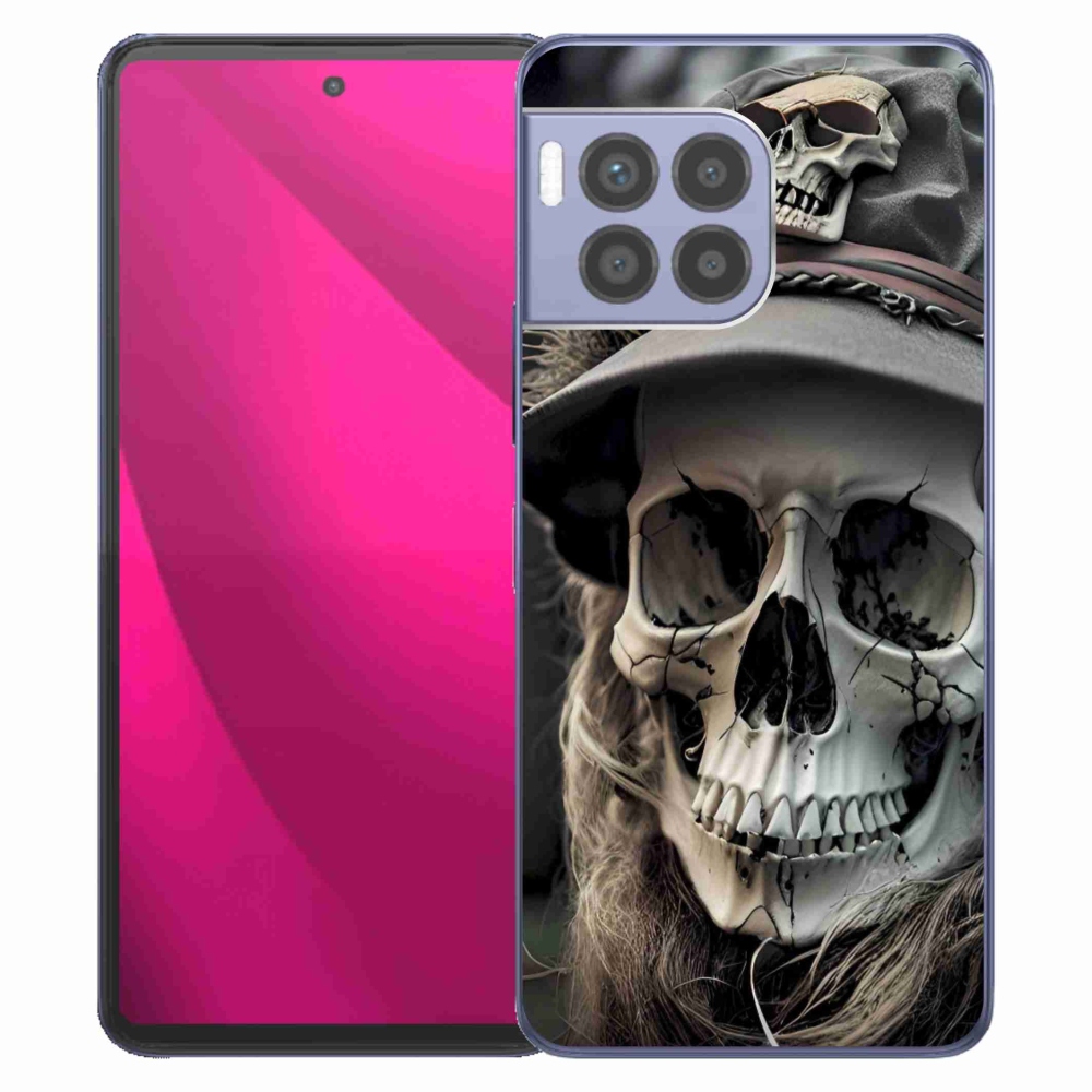 Gél borító mmCase a T phone 2 Pro készülékhez - sötét koponya