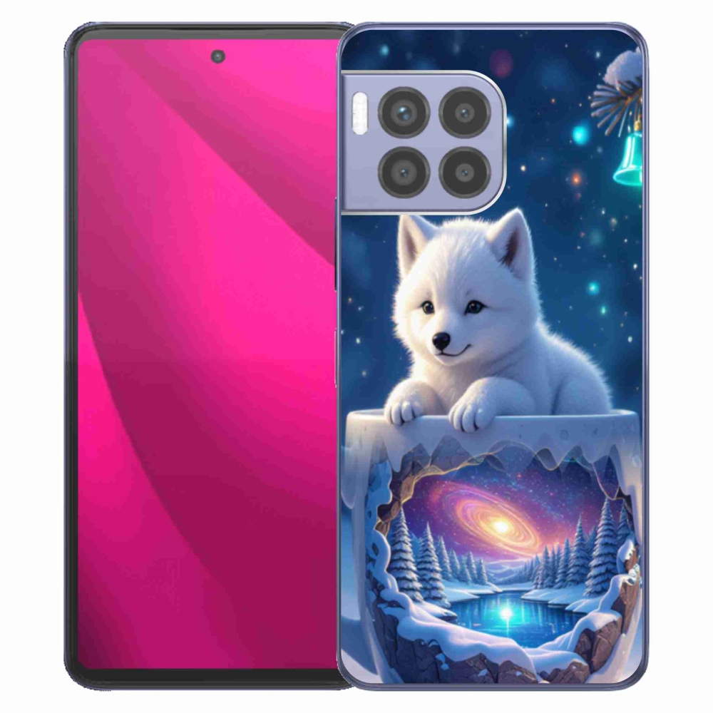 Gél borító mmCase a T phone 2 Pro-hoz - Karácsonyi kölyökkutya