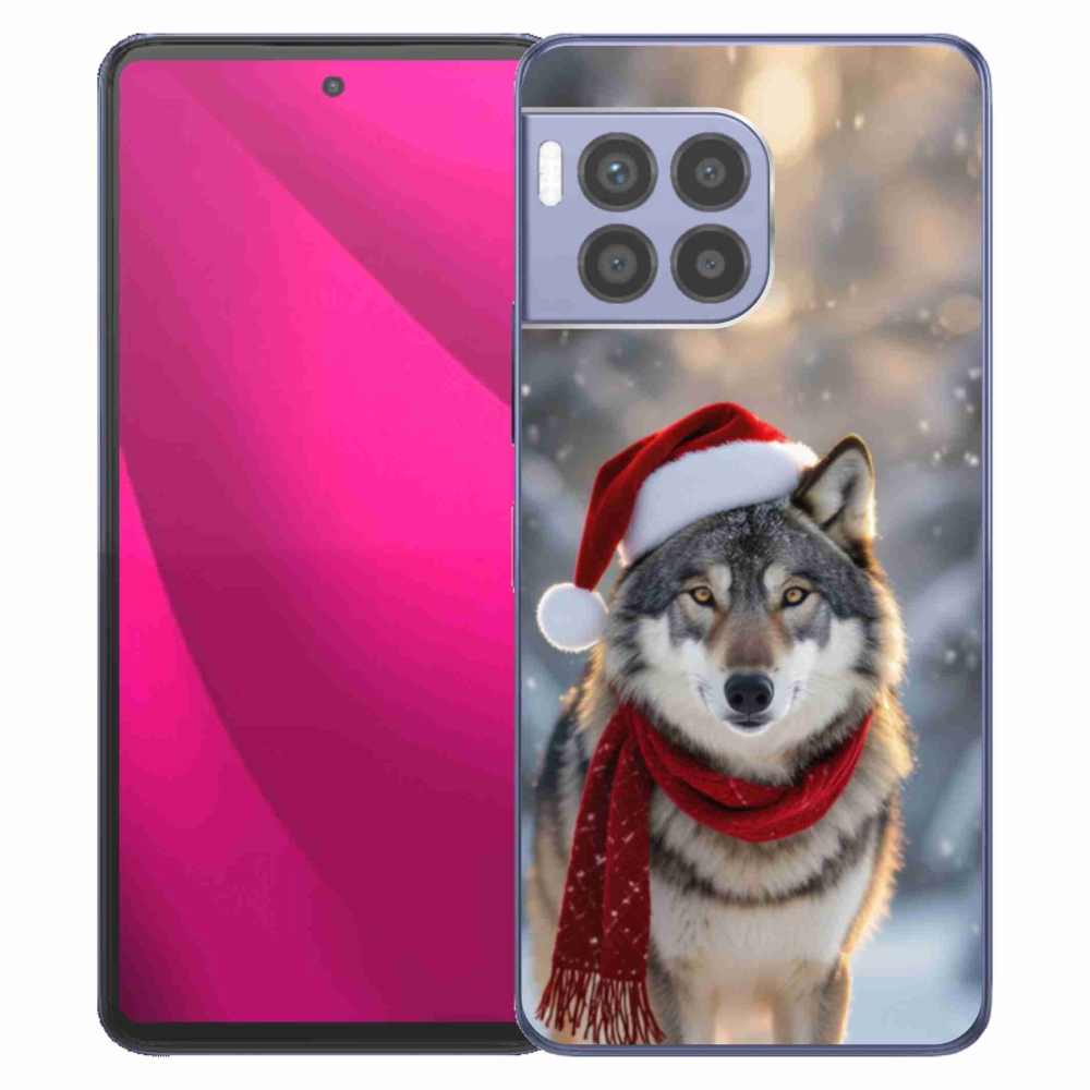 Gél borító mmCase a T phone 2 Pro készülékhez - Karácsonyi farkas