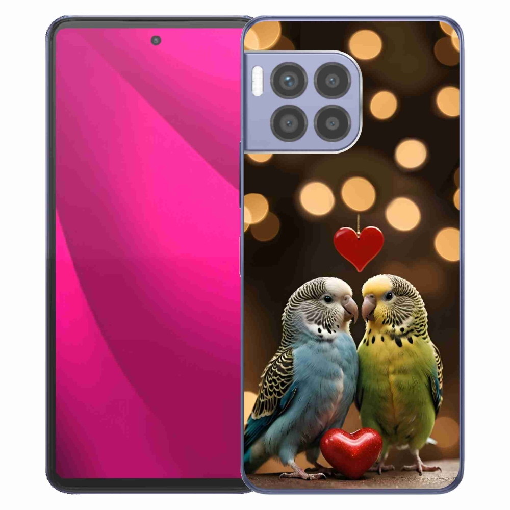 Gél borító mmCase a T phone 2 Pro készülékhez - szerelmes papagájok