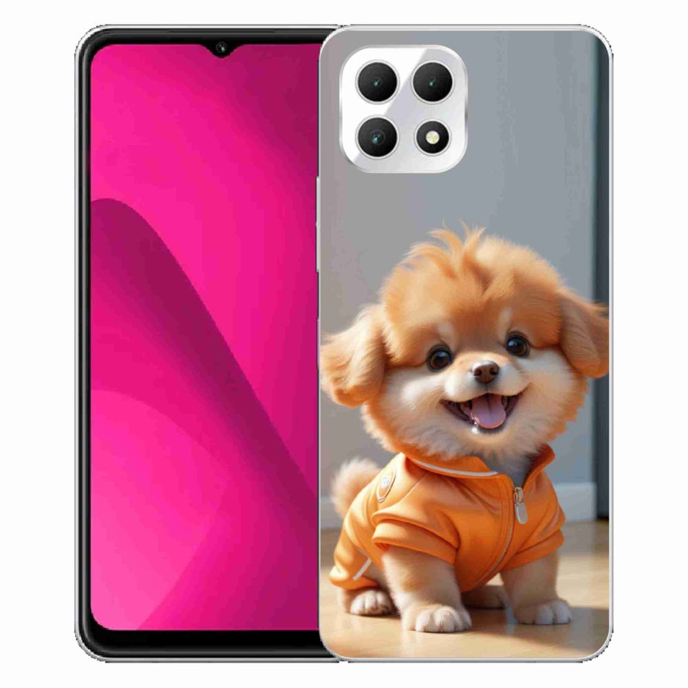 Gél borító mmCase a T phone 2 készülékhez - aranyos pomerániai pulóverben