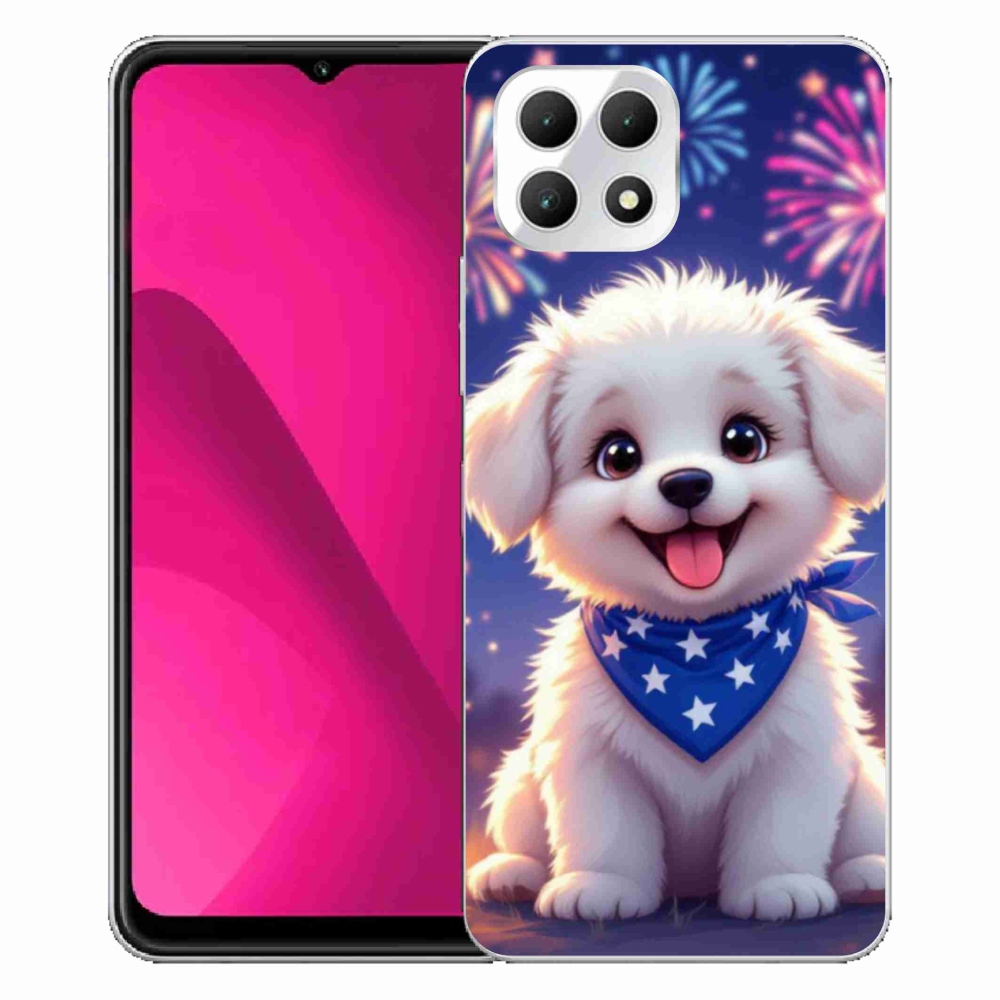 Gél borító mmCase a T phone 2 - ünnepi kölyökkutya számára