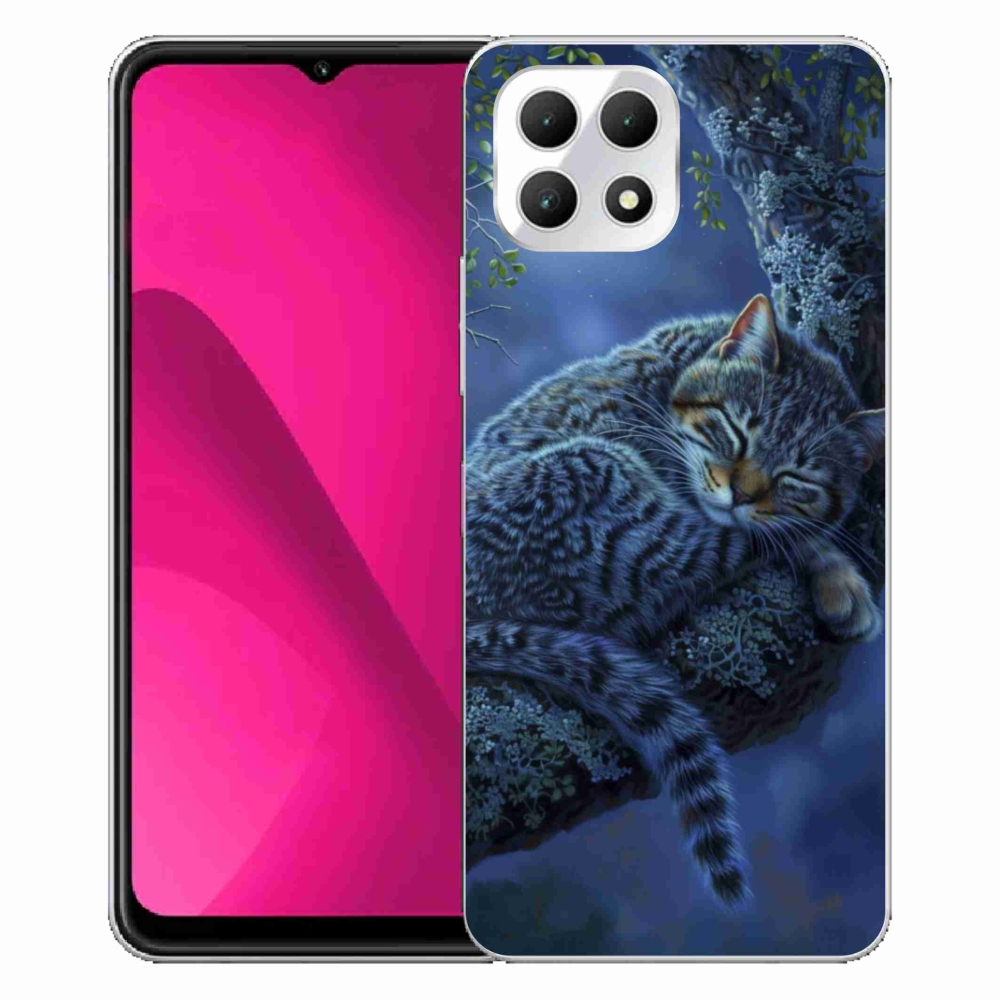 Zselés borító mmCase a T phone 2 - alvó macska számára