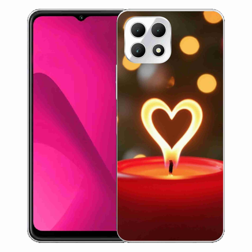 Gél borító mmCase a T phone 2 - szív a láng szíve számára