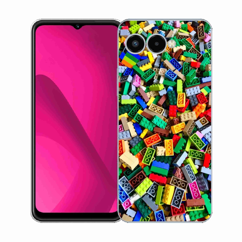 Zselés borítás mmCase a T phone 3-hoz - színes építőelemek