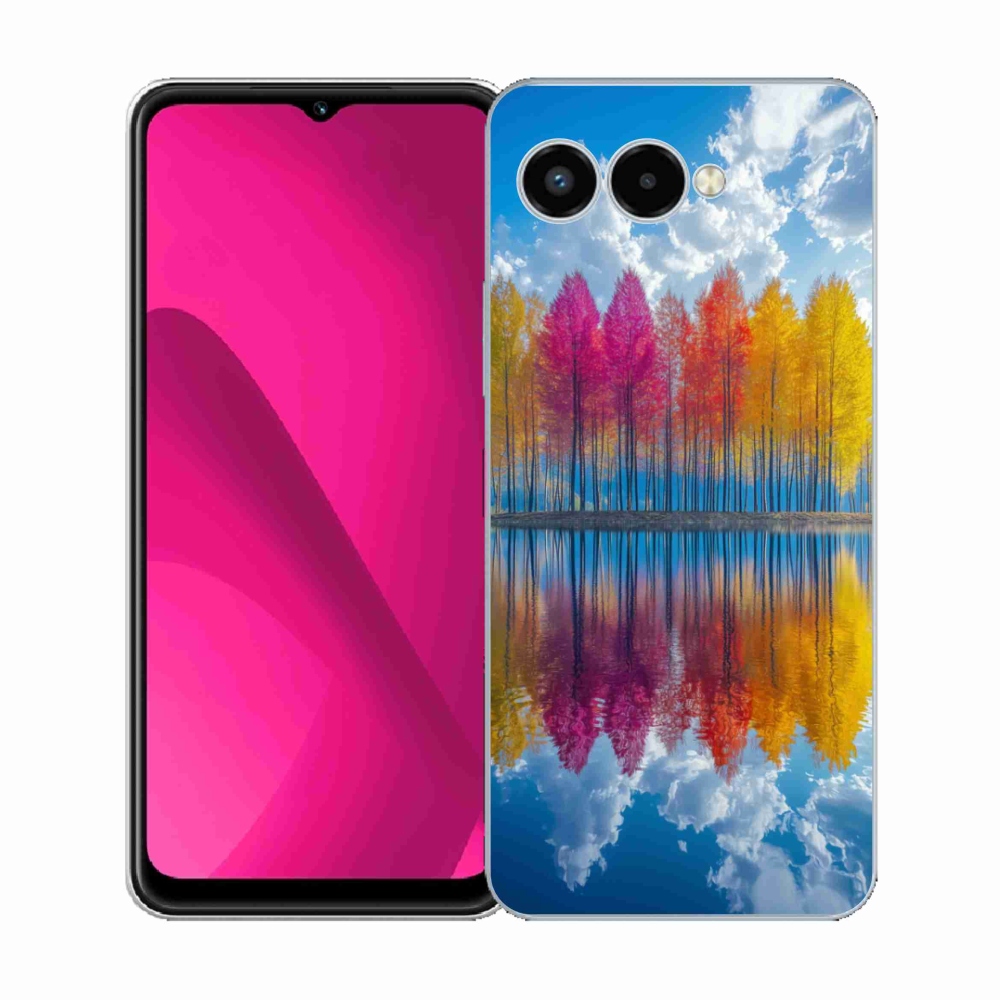 Zselés borító mmCase a T phone 3 - színes fákhoz