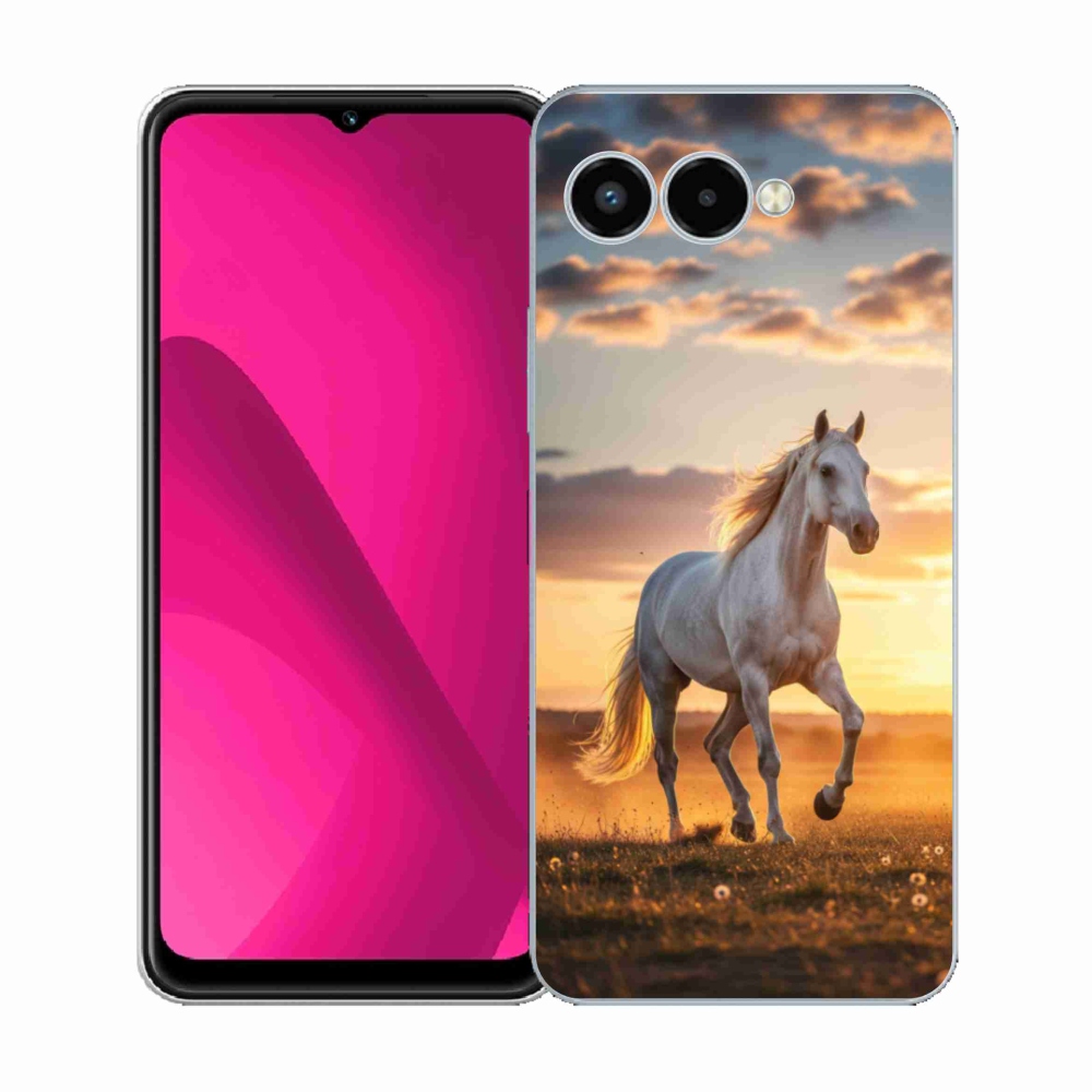 Gél borító mmCase a T phone 3 - futó fehér ló 2