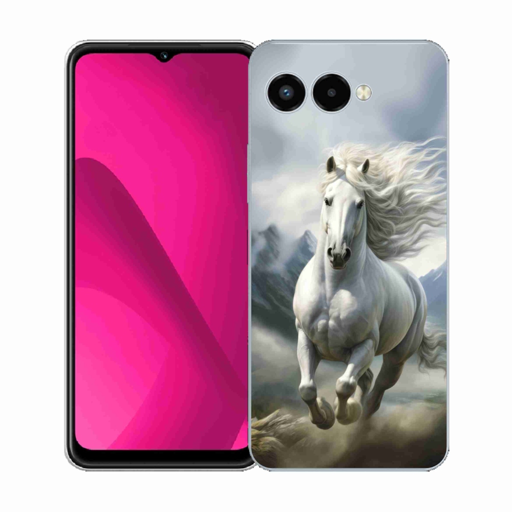 Gél borító mmCase a T phone 3 - futó fehér ló 3