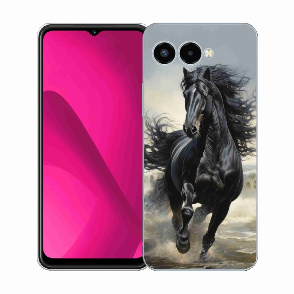 Gél borítás mmCase a T phone 3 - futó fekete ló