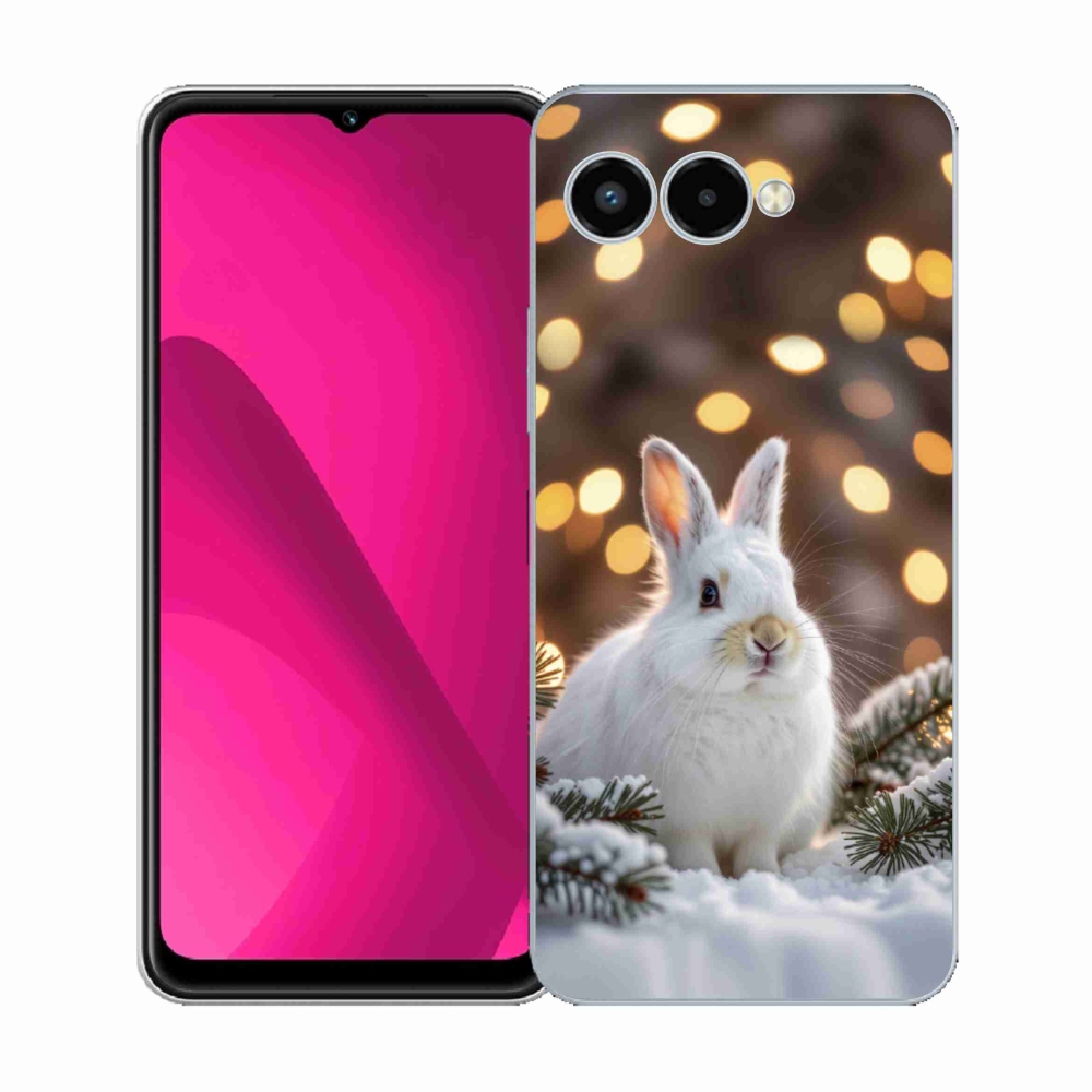 Zselés borítás mmCase a T phone 3 készülékhez - fehér nyúl