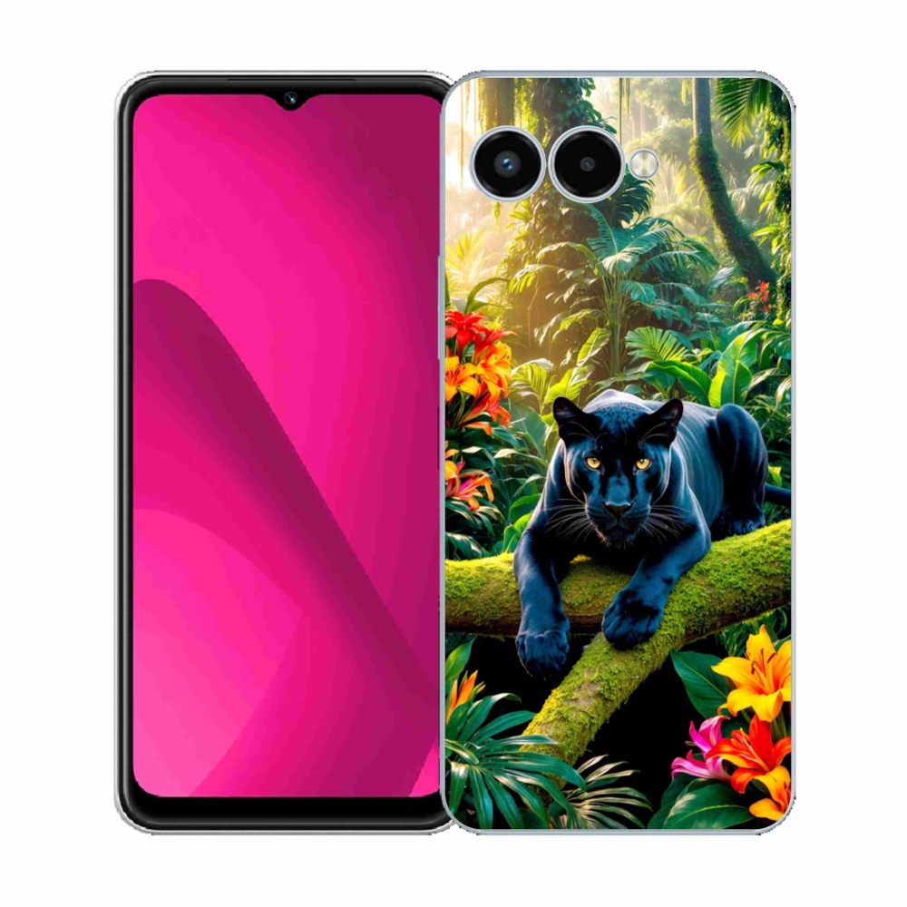 Gél borító mmCase a T phone 3 - fekete párduc a dzsungelben - zselés tok mmCase a T phone 3 számára